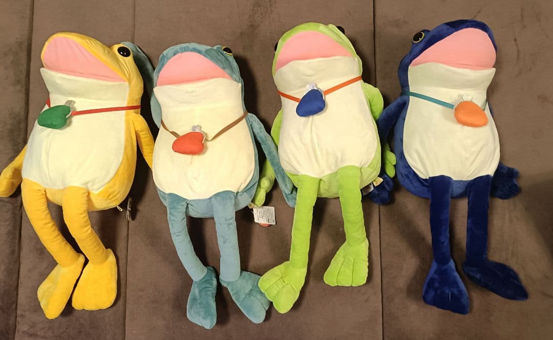 おとぼけケロピョン　おつかい　ウルトラBIG　ぬいぐるみ　全4種セット　タグ付き