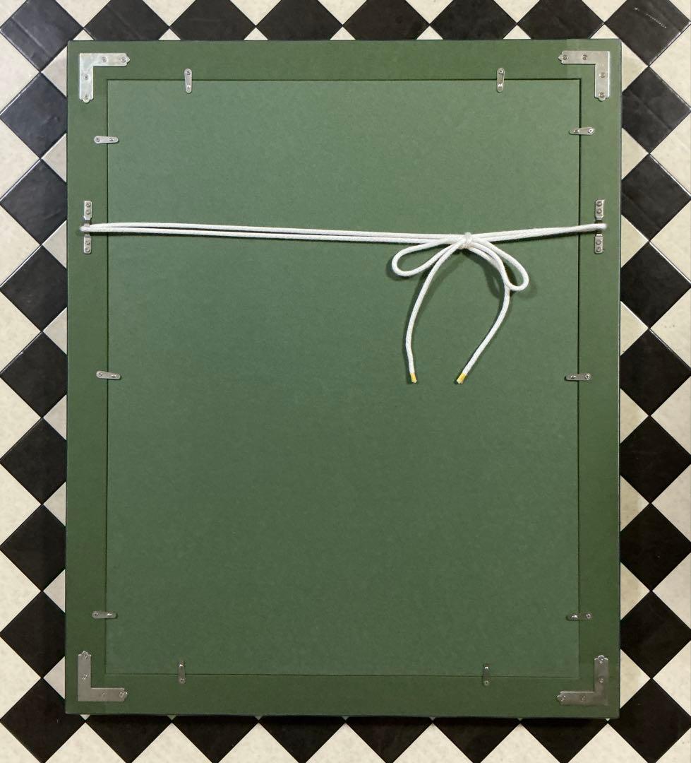 絵画、額縁、版彩画、版画、中川一政、鉄仙花