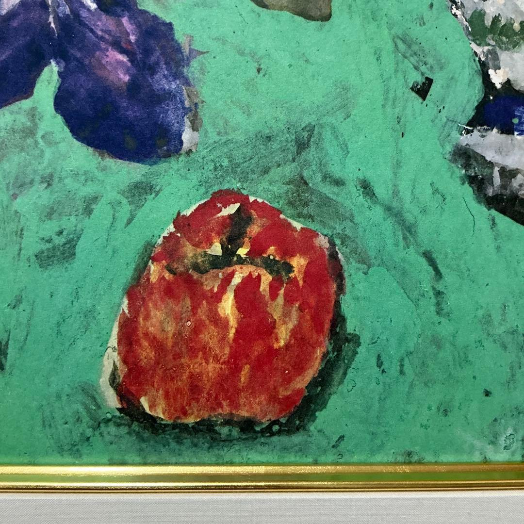 絵画、額縁、版彩画、版画、中川一政、鉄仙花