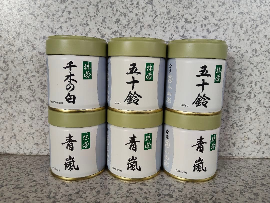宇治 丸久小山園 抹茶 千木の白 五十鈴×2 青嵐×3【40g缶6個セット】