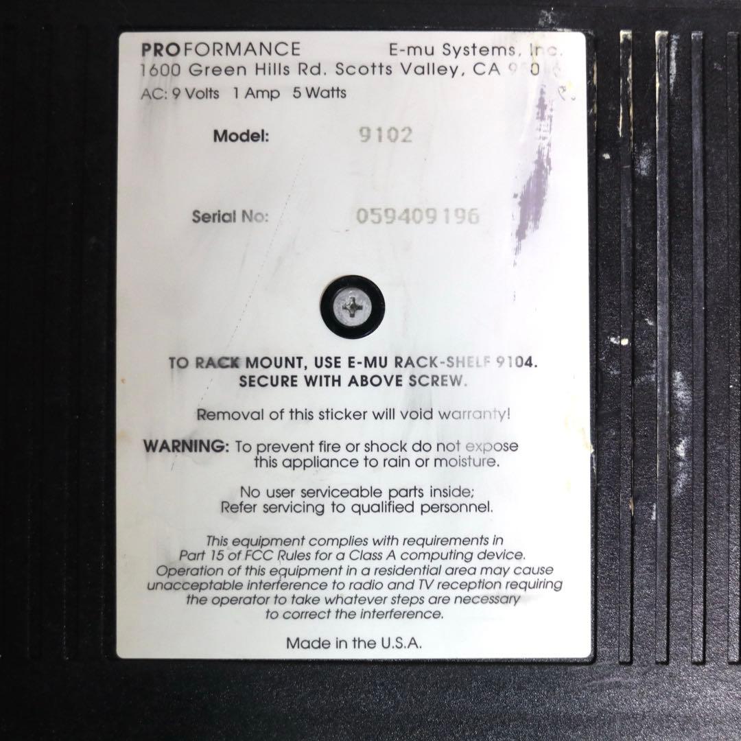 【希少】E-MU USA製 PROFORMANCE MIDI音源 94年 動作品