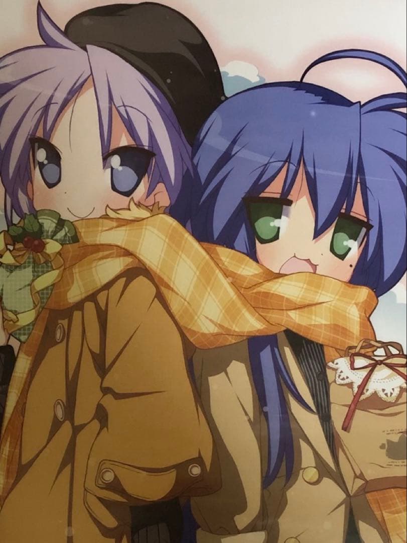 【非売品】らきすた こなた かがみ B2半裁 ポスター