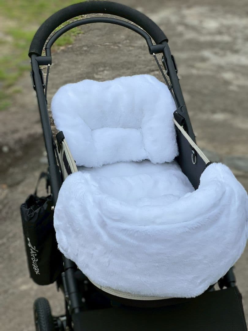 ❤３点セット❤ペットカートコンフォーター＆ライナー＆ピロー　インディゴ✕ホワイト