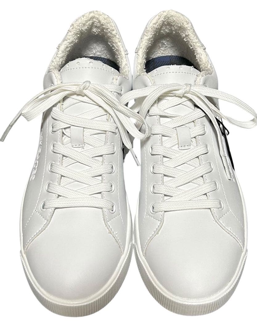 新品 パーリーゲイツ ゴルフシューズ キルトタンローカット ホワイト 24.5㎝