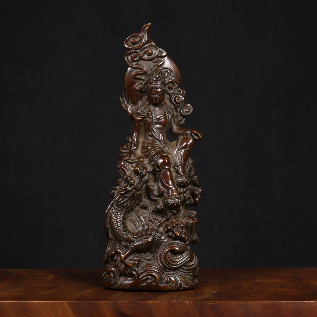 仏教美術 仏像 自在観音 小仏像 銅製 銅器