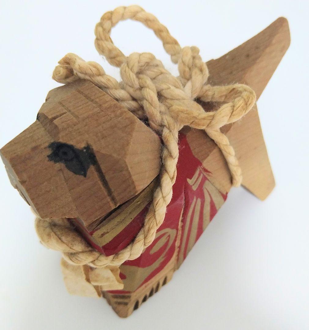 我が家の守り神 土佐闘犬 土佐の郷土玩具　木彫り 工芸品