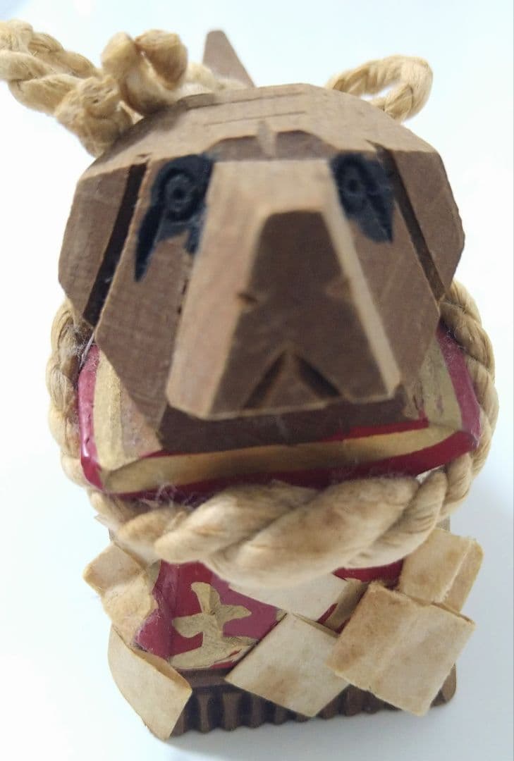 我が家の守り神 土佐闘犬 土佐の郷土玩具　木彫り 工芸品