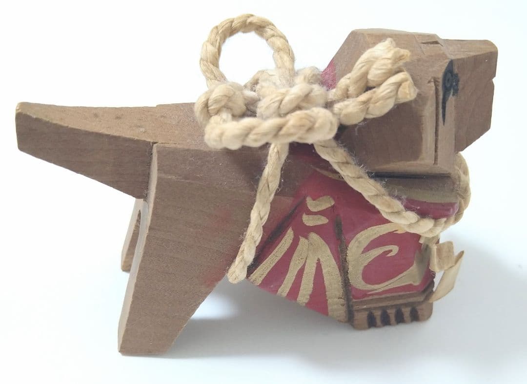 我が家の守り神 土佐闘犬 土佐の郷土玩具　木彫り 工芸品