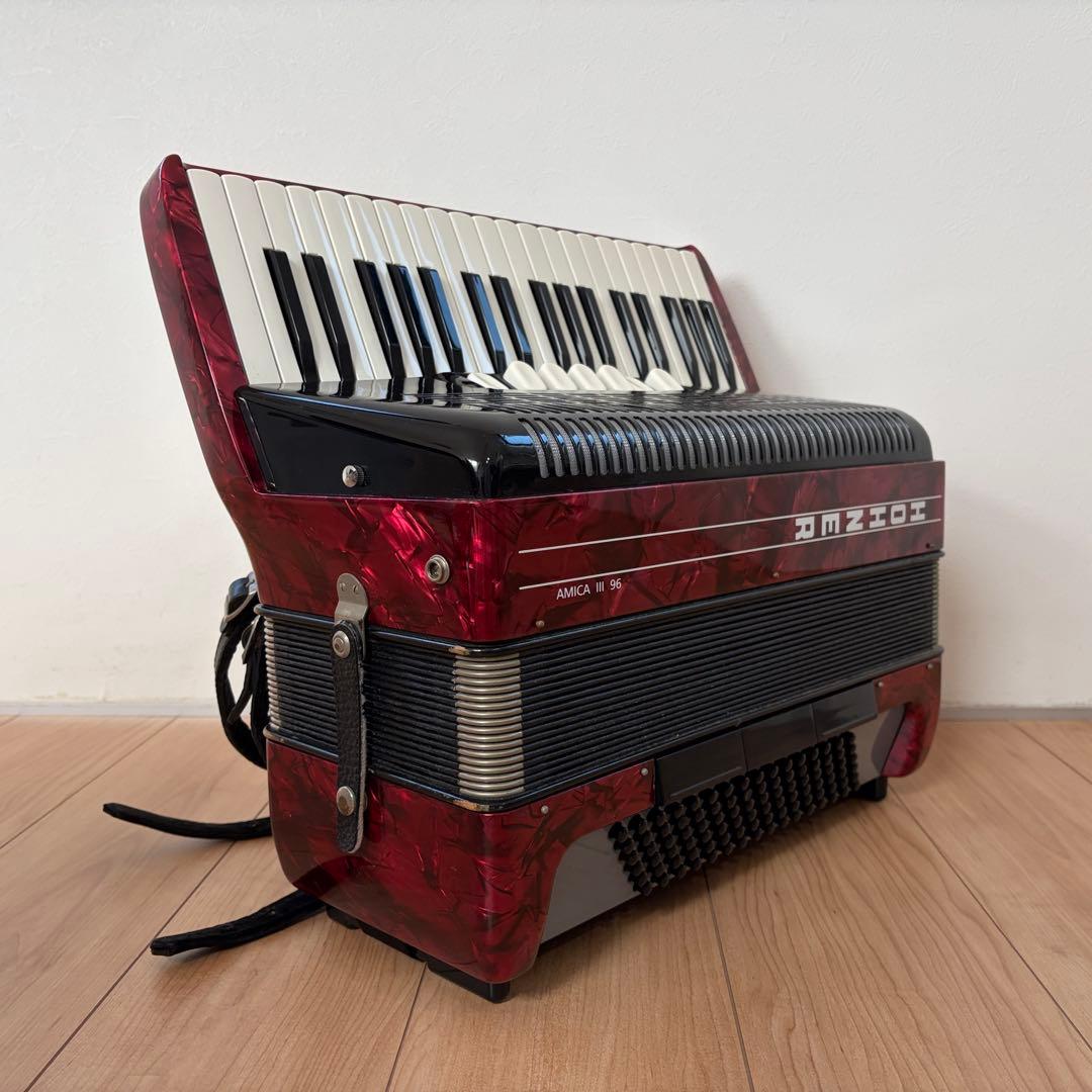 HOHNER AMICA Ⅲ 96 アコーディオン 96ベース ホーナー 赤