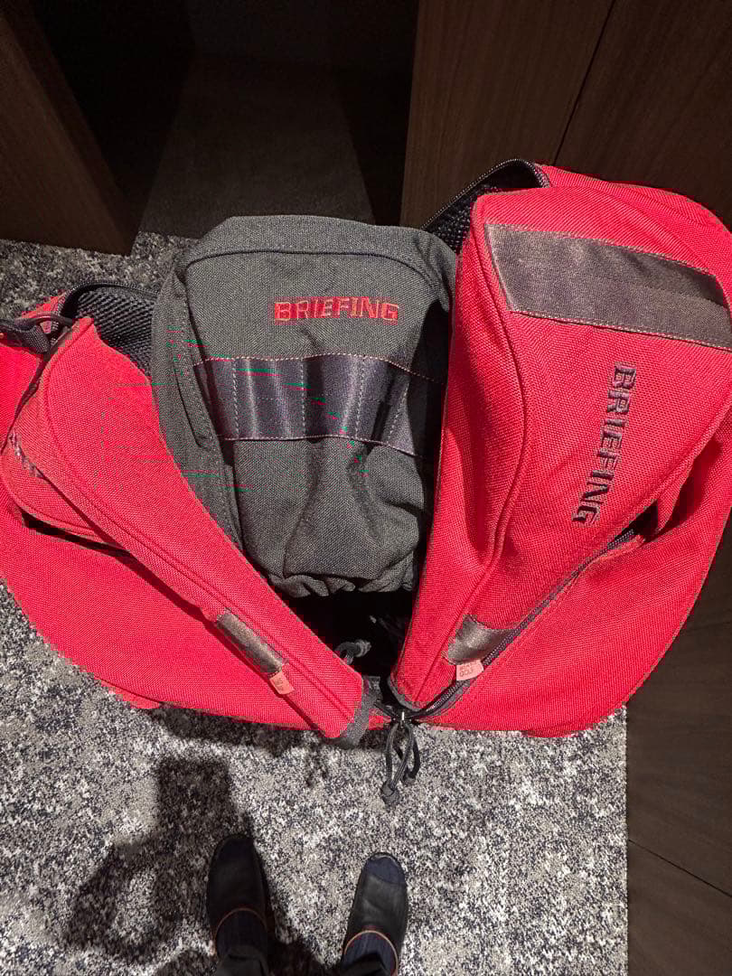 BRIEFINGキャディーバックCR-04 BEAMS別注 レッド
