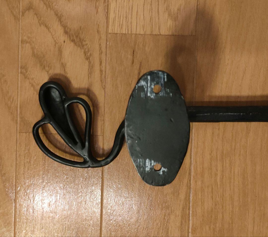 アンティーク アイアン タオルハンガー 幅約90×高さ約7cm ロング
