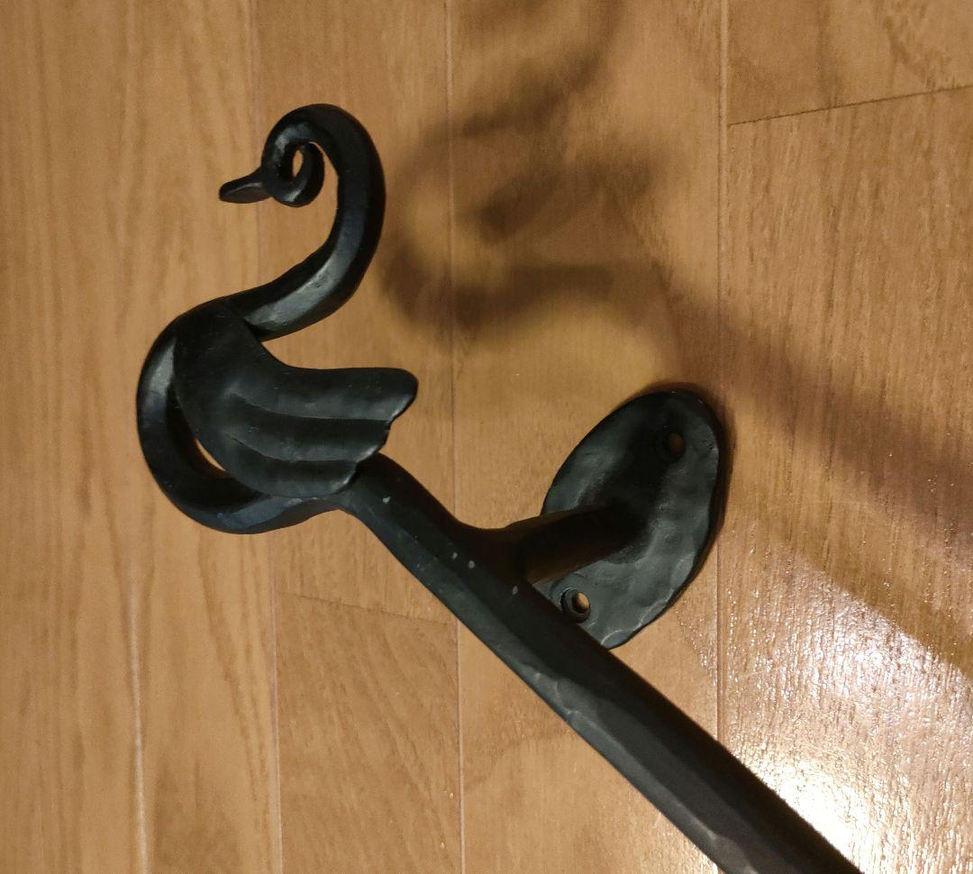 アンティーク アイアン タオルハンガー 幅約90×高さ約7cm ロング