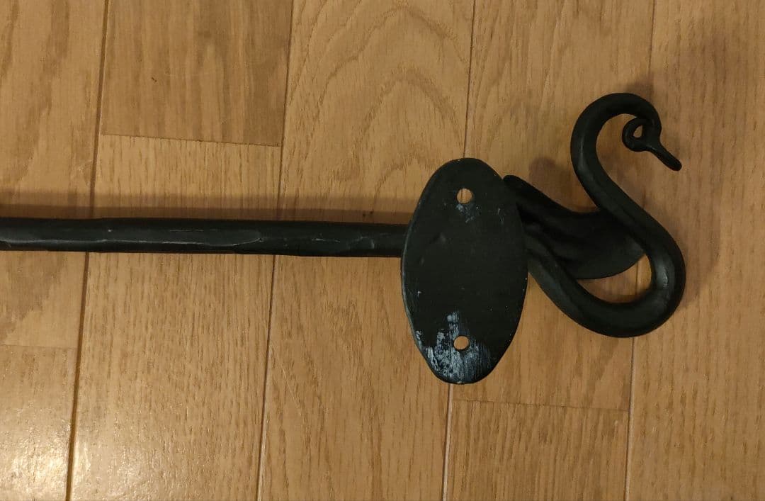 アンティーク アイアン タオルハンガー 幅約90×高さ約7cm ロング