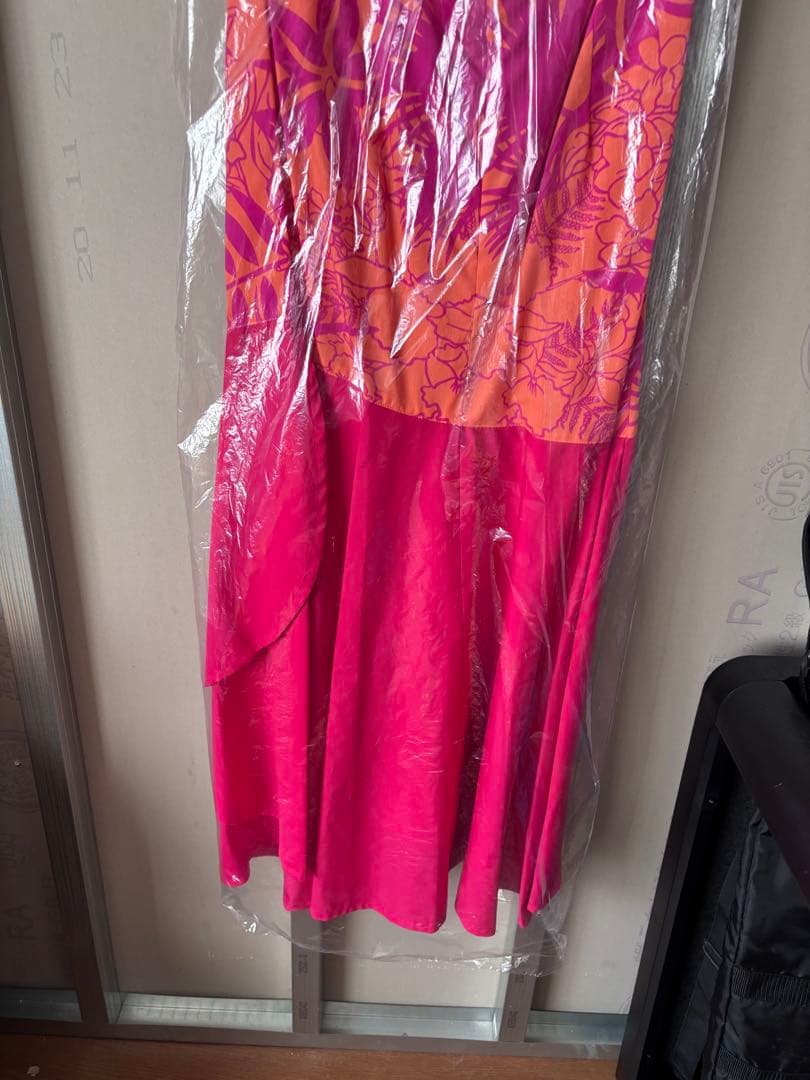 フラダンス用ドレス オレンジ ピンク