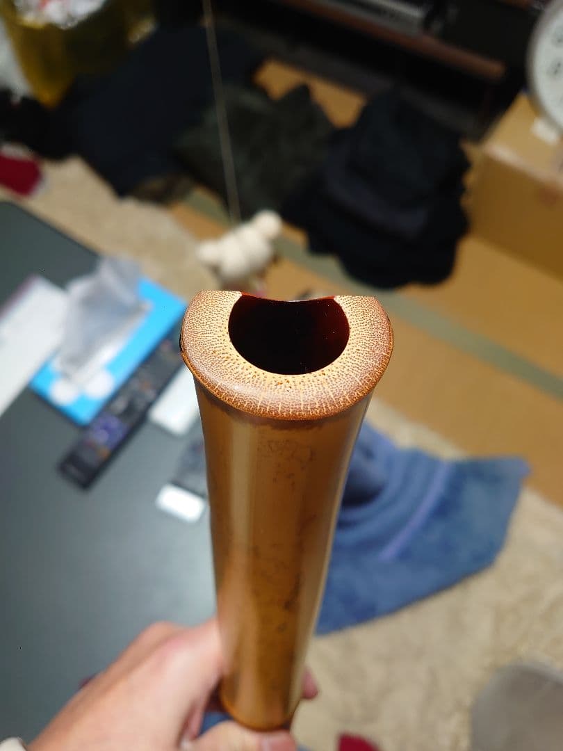 尺八本体 竹製 約70cm　 刻印あり