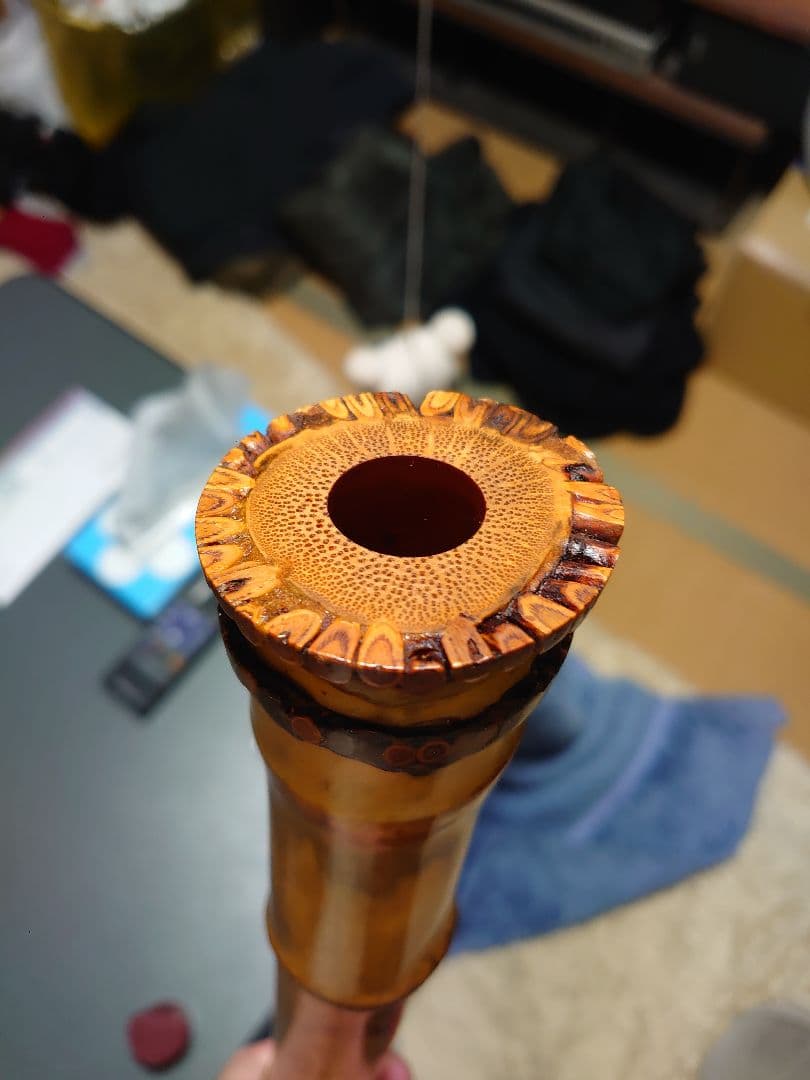 尺八本体 竹製 約70cm　 刻印あり