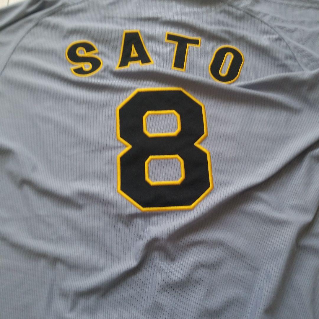 阪神タイガース　ビジター　ユニフォーム　佐藤輝明　XOサイズ