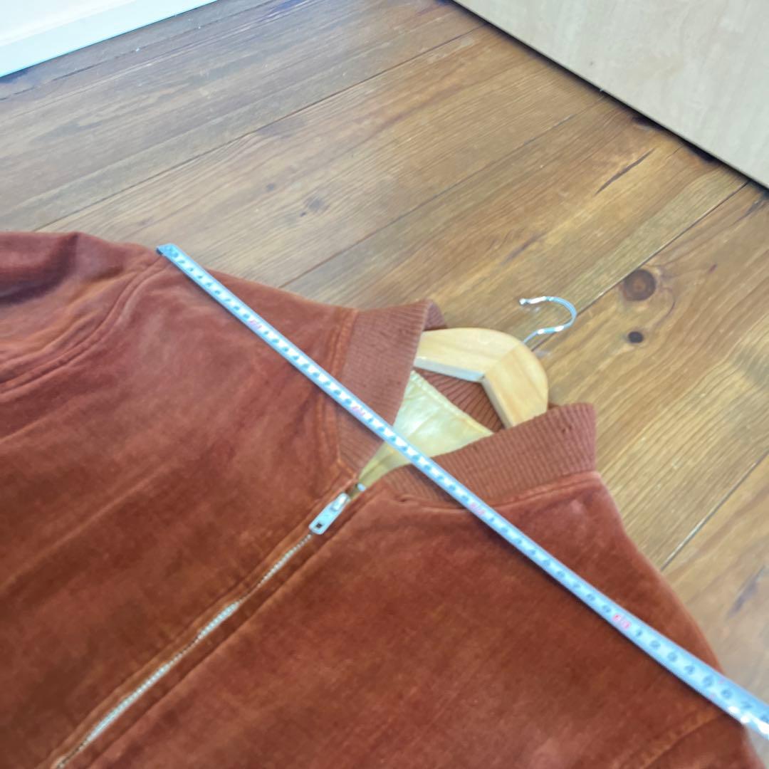 ヴィンテージブラウン 別珍ジップアップブルゾン