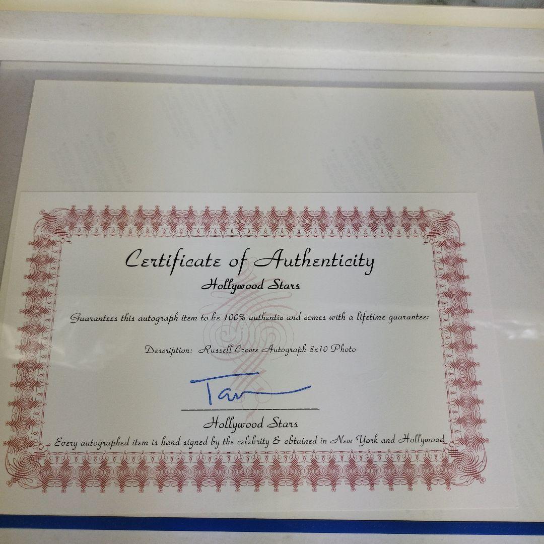 映画　グラディエーター　ラッセル・クロウ　直筆サイン入りフォト　証明書付き