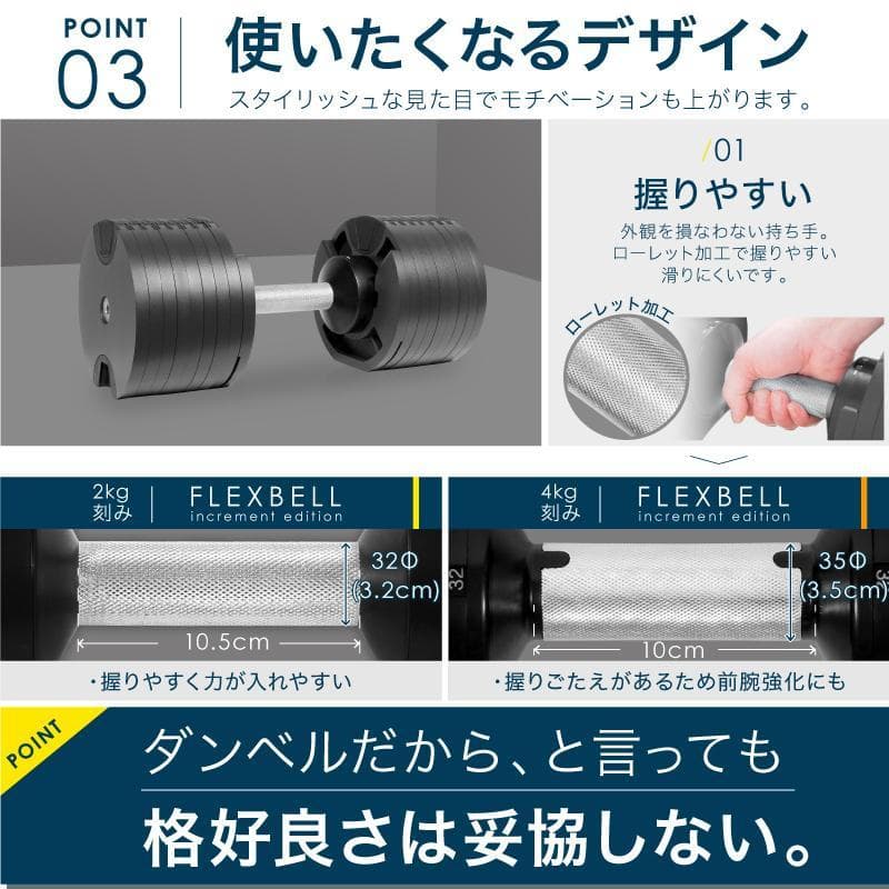 ダンベル フレックスベル2kg刻み 36kg可変式ダンベル 正規品【② / ②】