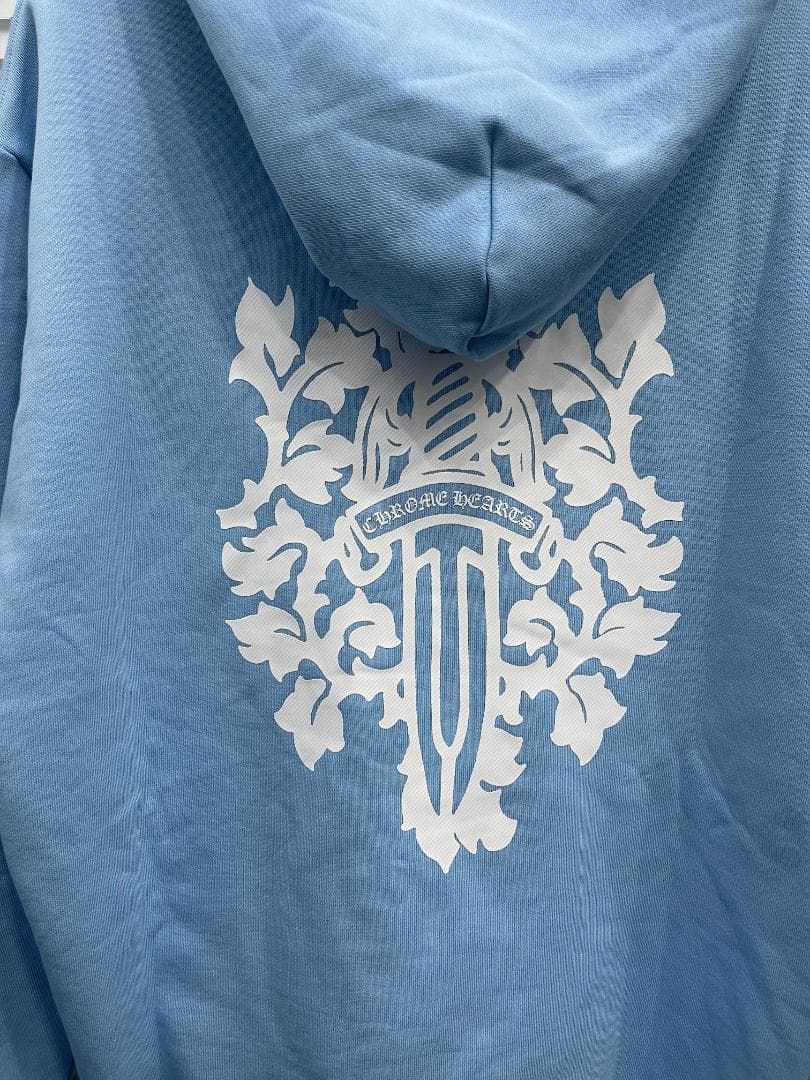 ✨【美品】CHROME HEARTS ブルー パーカー M