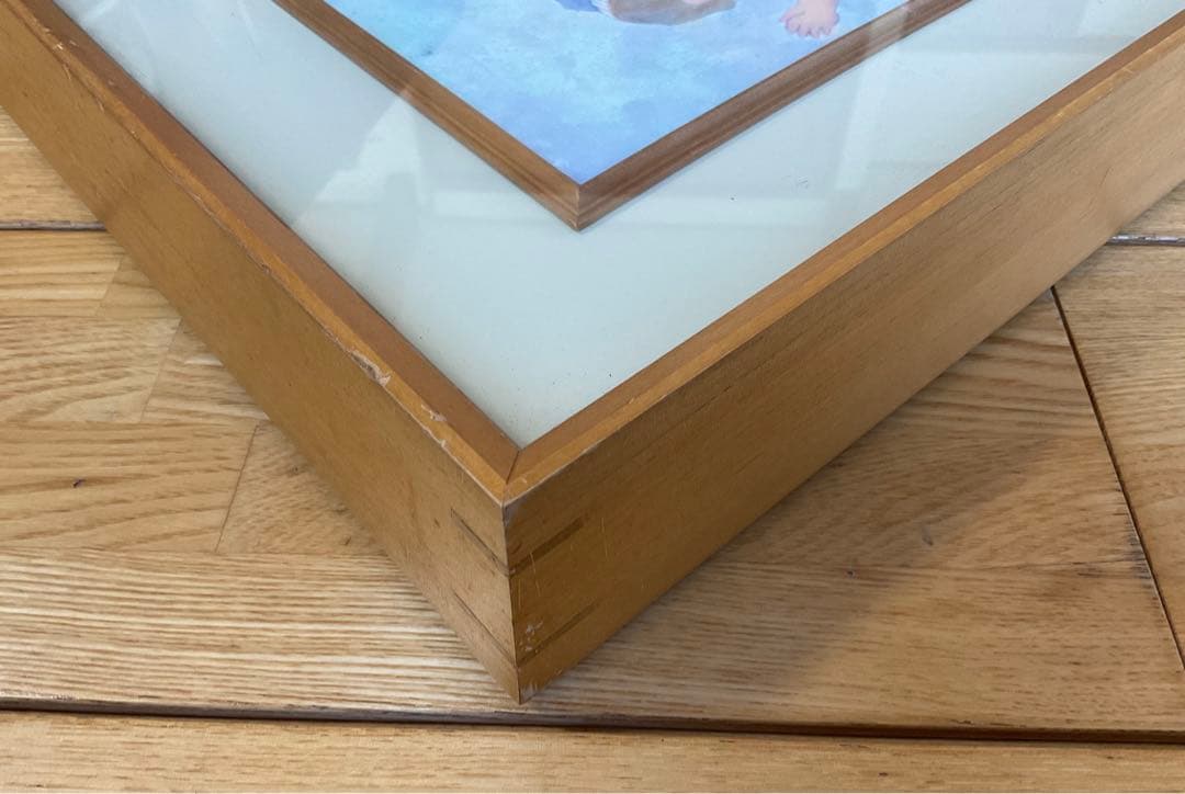 真作・神林 純子　純日本画　人形　10号P型　和紙に良い絵の具で柔らかなタッチ。