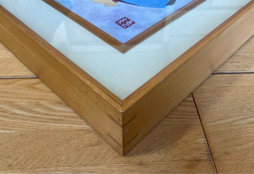 真作・神林 純子　純日本画　人形　10号P型　和紙に良い絵の具で柔らかなタッチ。