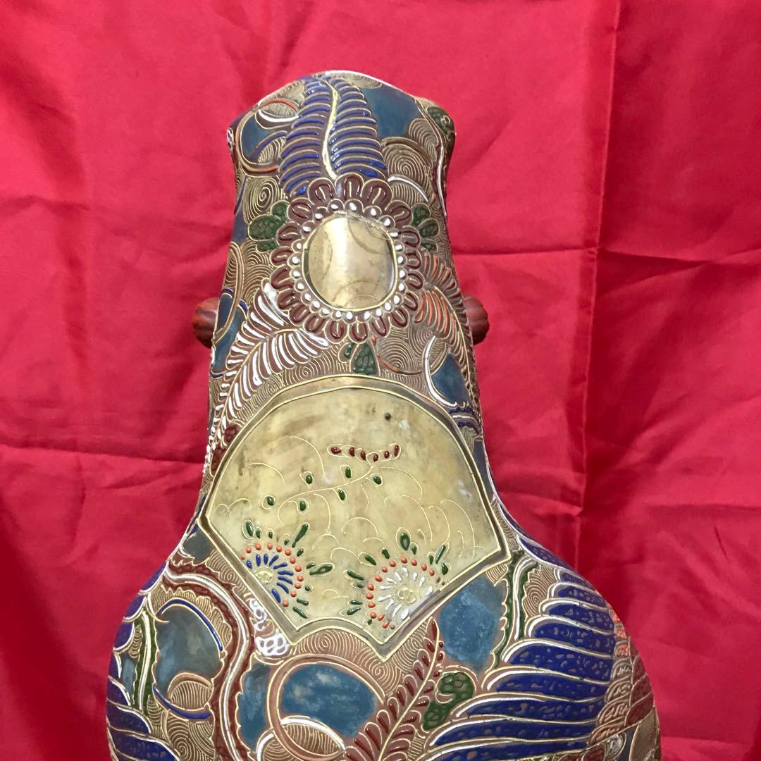 開運‼️古美術 骨董品 工芸品 九谷焼 ‼️縁起置物 ●大型観音立像 守護仏♣