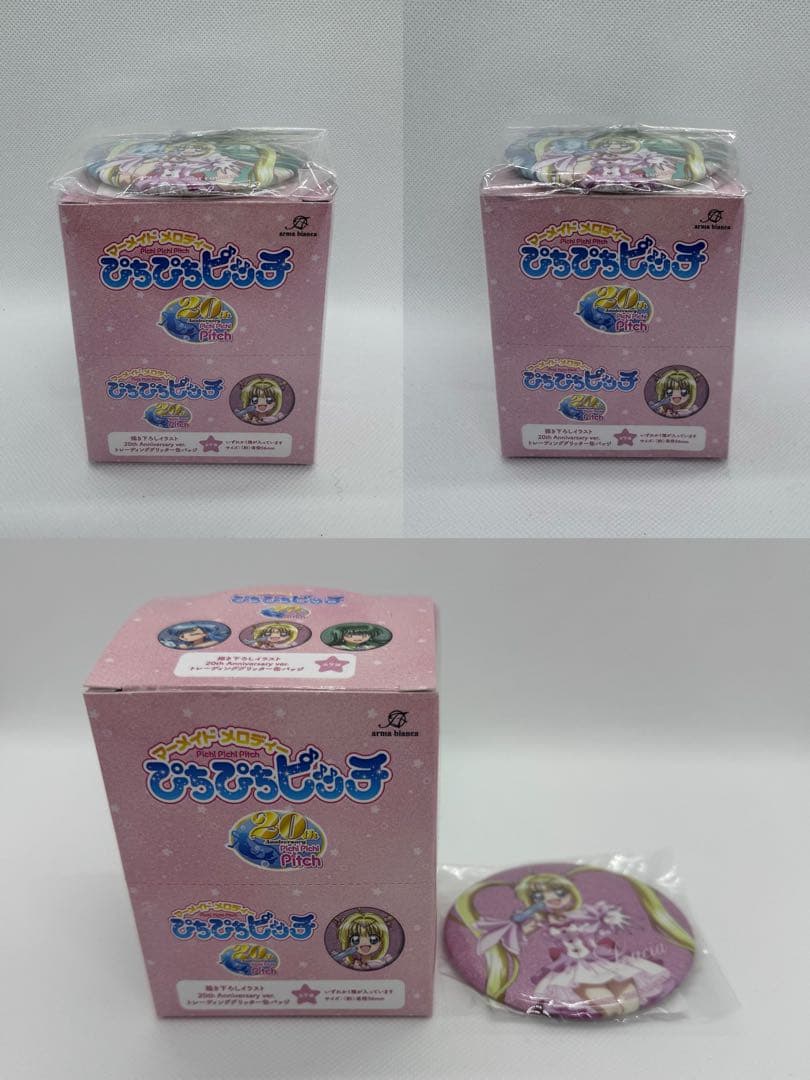 ぴちぴちピッチ　AMNIBUS　描き下ろしイラスト　缶バッジ　3BOX