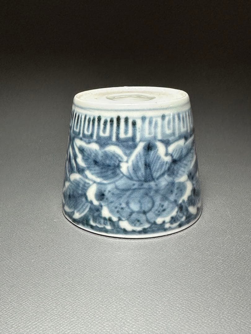 古伊万里　染付　花紋様　そば猪口　5客セット　無傷