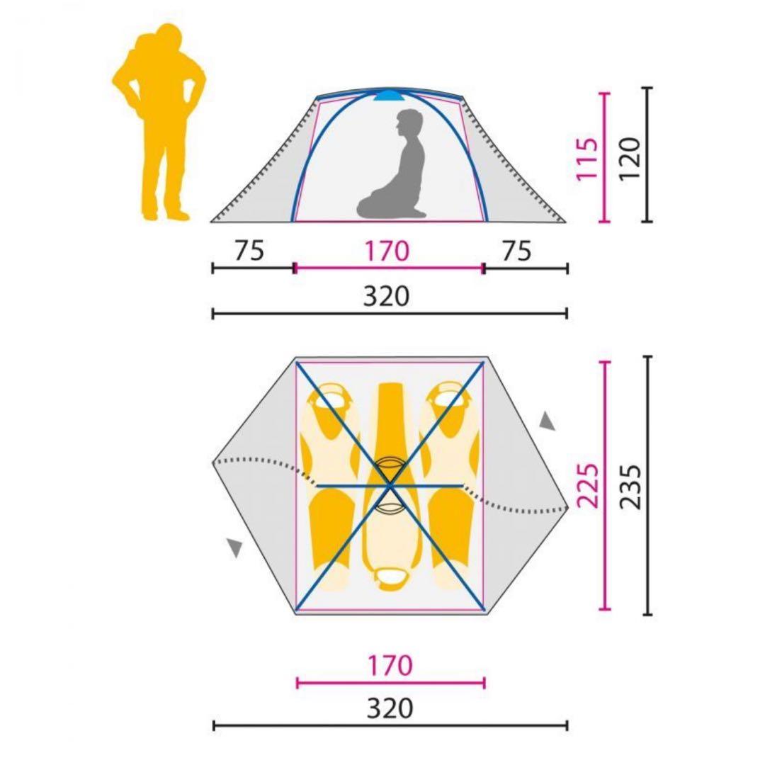 ジャックウルフスキン スカイロケット3ドーム 3人用テント 新品
