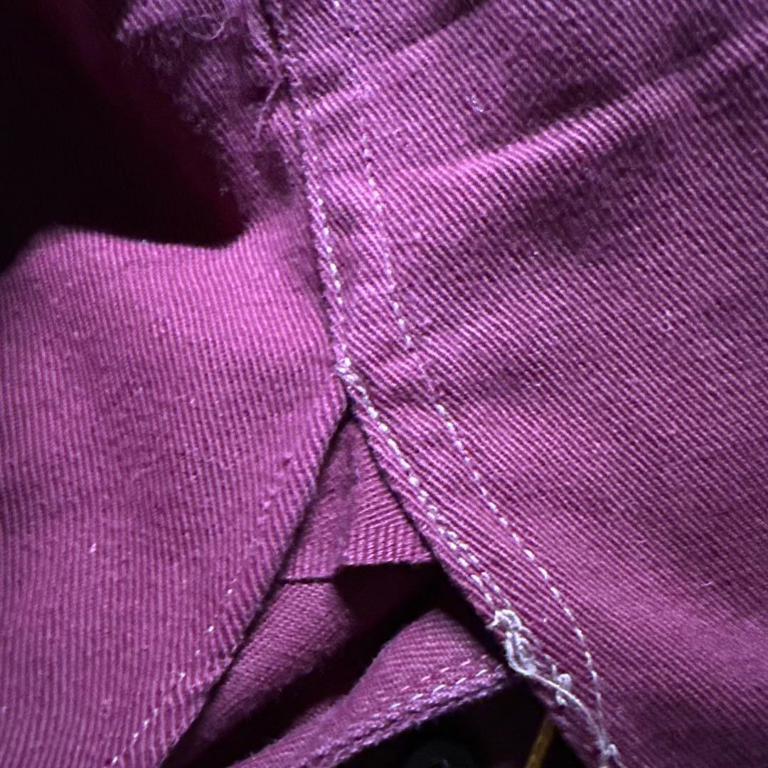 60's ヴィンテージ ベースボールシャツ&パンツ エンジ色　ボタンフライパンツ