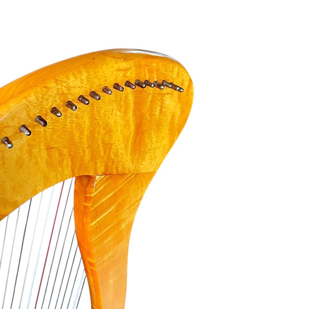 青山ハープ AOYAMA 140D 36弦　アイリッシュハープ　レバー　虎杢