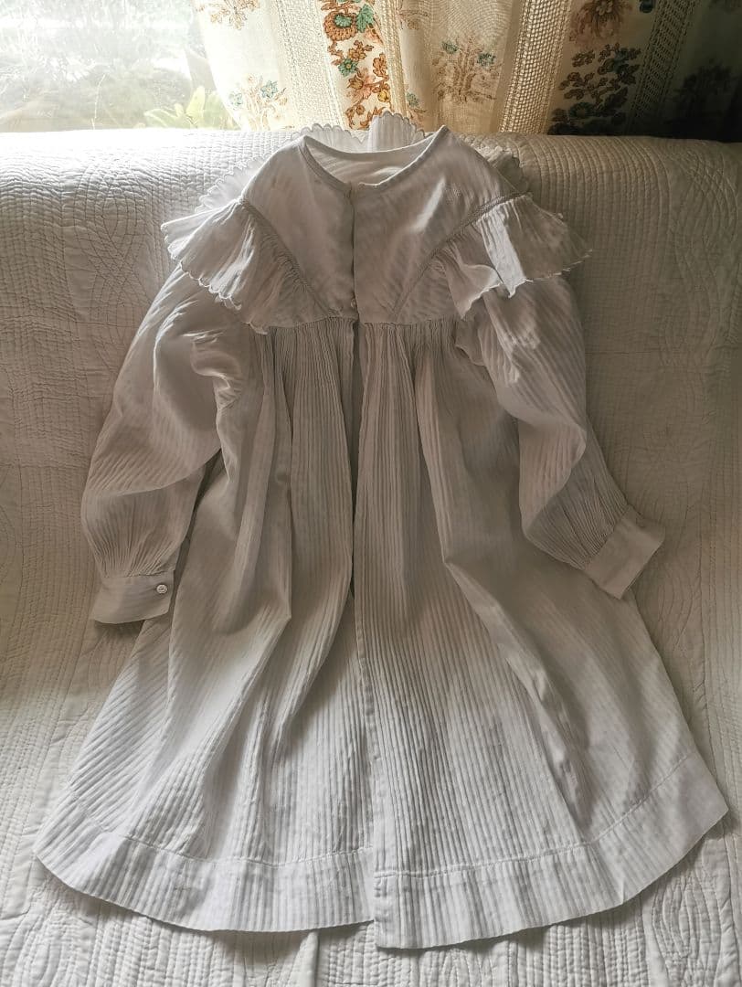 アンティークフランス ピケドプロヴァンス ベビードレス セレモニー 幼児洗礼式