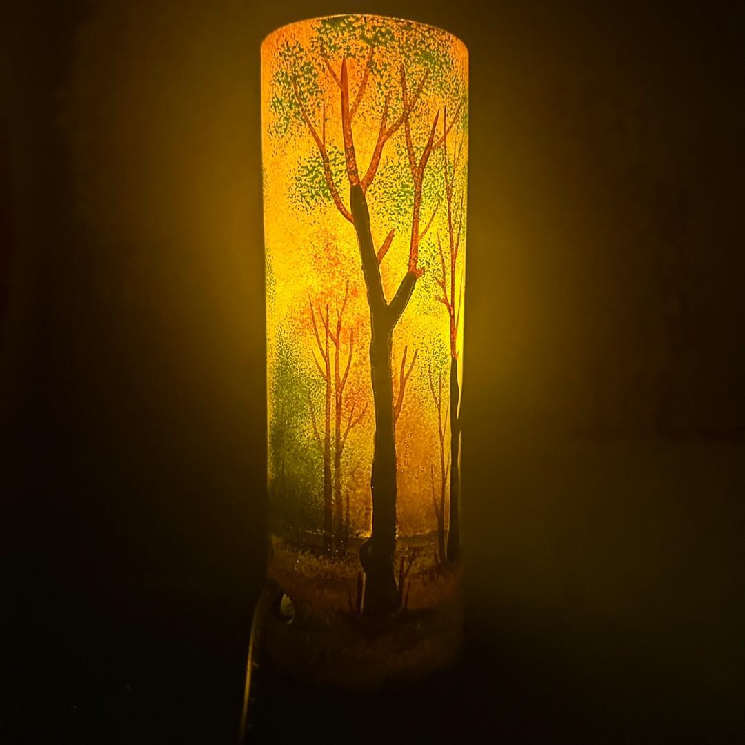 ドームナンシー 筒型 大　卓上証明　高さ22cm 被せガラス　アンテルカレール