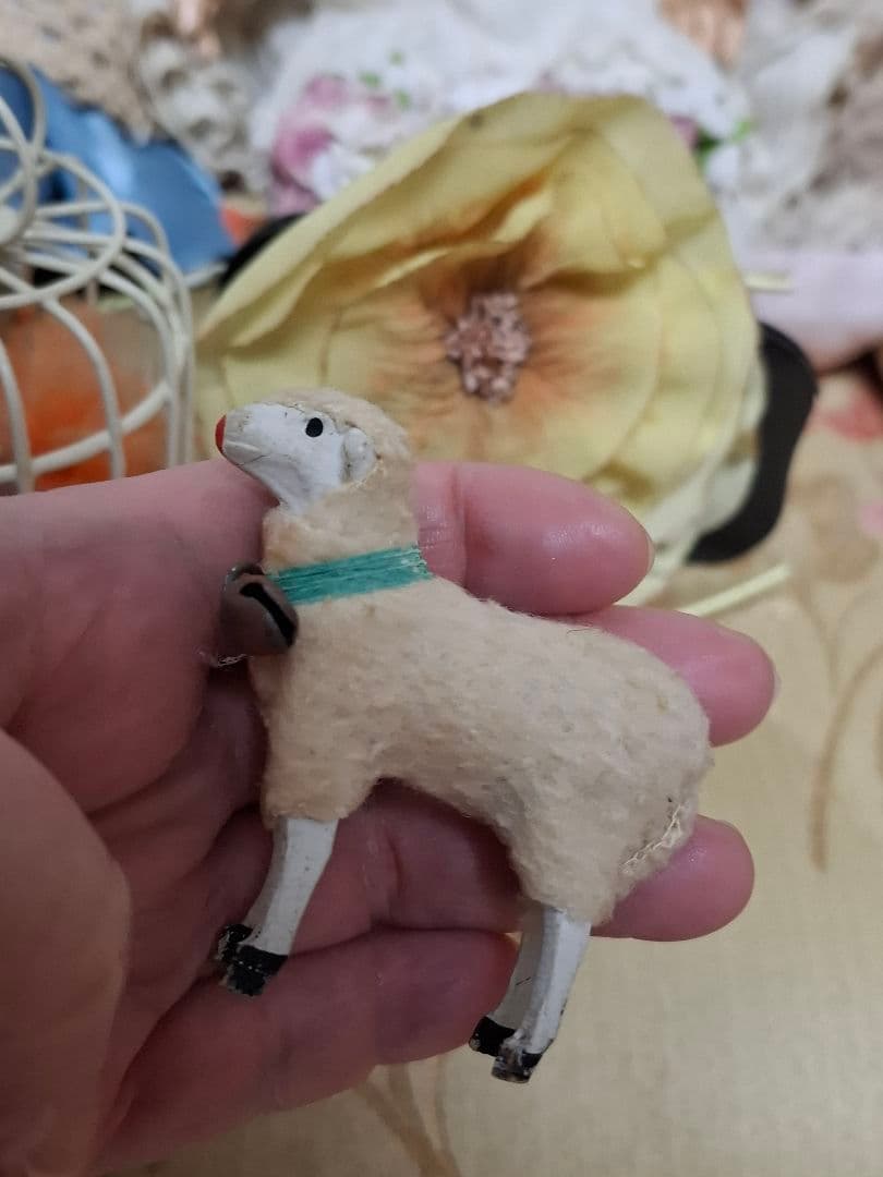 アンティーク★ミニョネット★チャイナヘッドドール★ペグドール★羊ヒツジ★ジュモー