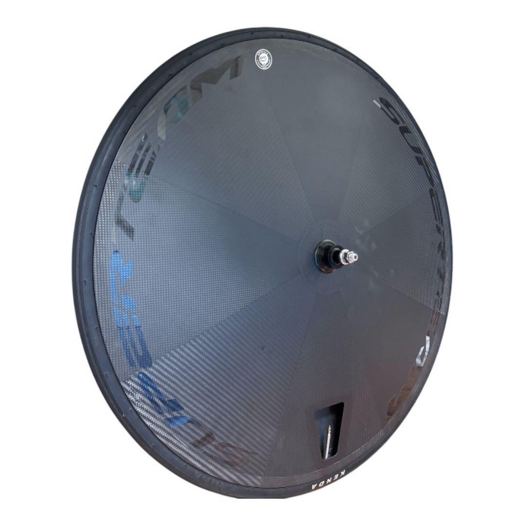 美品 バトンホイール ディスクホイール ピスト 固定ギア クリンチャー カーボン