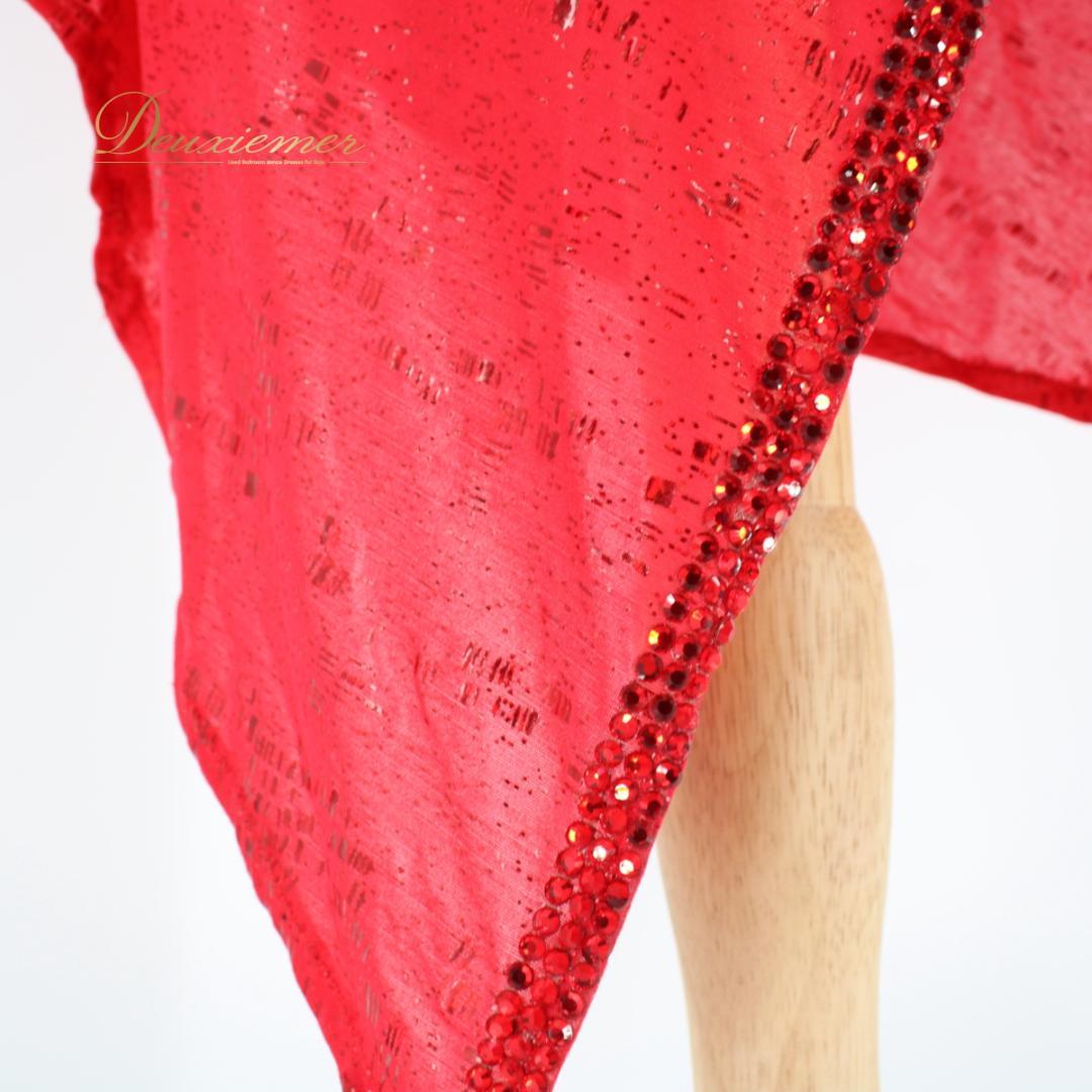 【社交ダンス衣装】レッド HIROKO YAMAGUCHI ドレス ワンピース