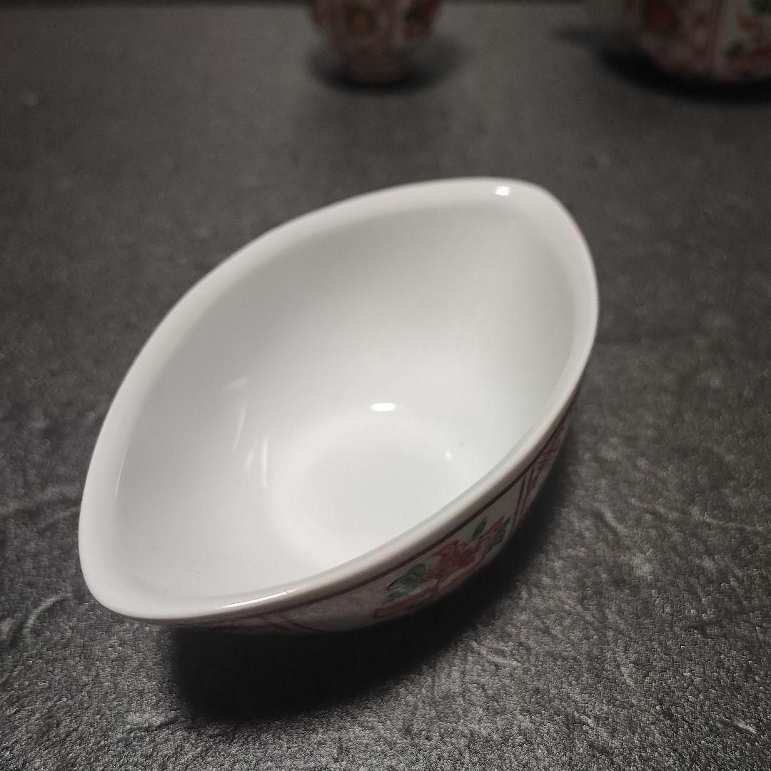 煎茶道具　有田　宝瓶　玉露　小茶器7点セット　グリーン玉赤絵　金彩　仙月