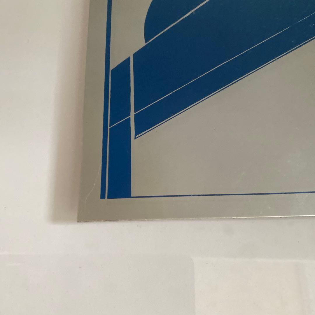 川島猛アート　アルミ作　BLUE and WHITE