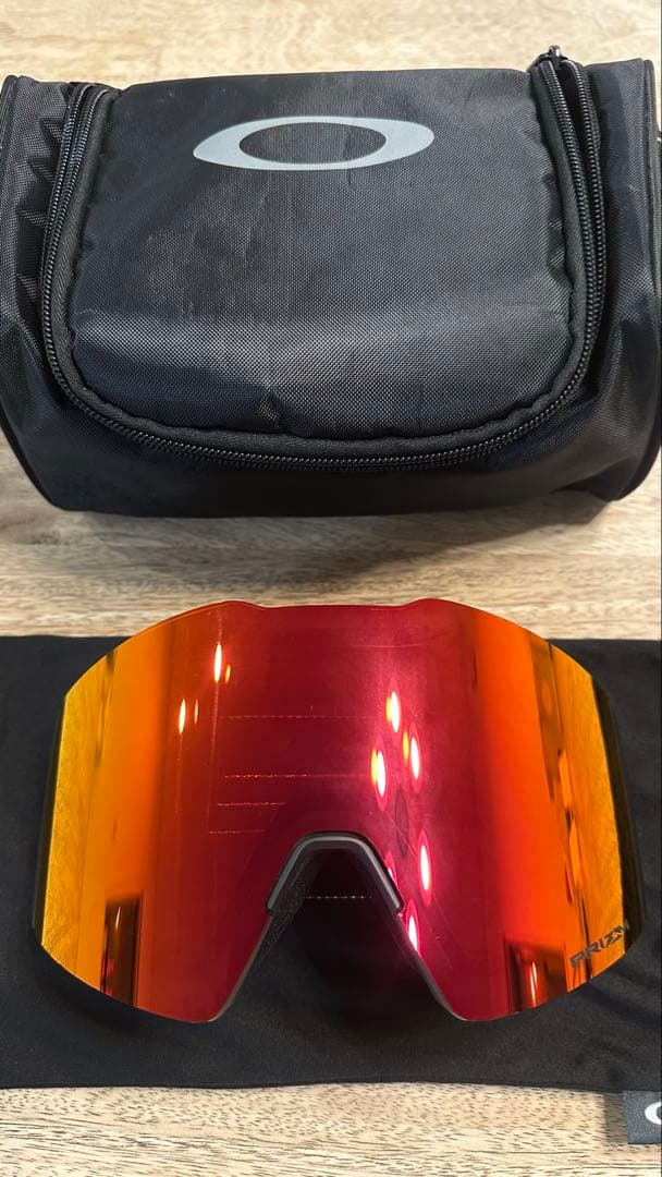 Oakley赤色ミラー ゴーグル FALL LINE L RED CRYSTAL