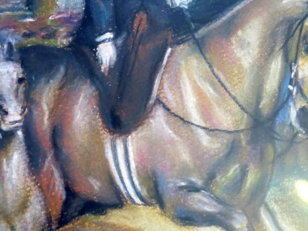 ピエール オーギュスト ルノワール ブローニュの森の乗馬道 ミクストメディア