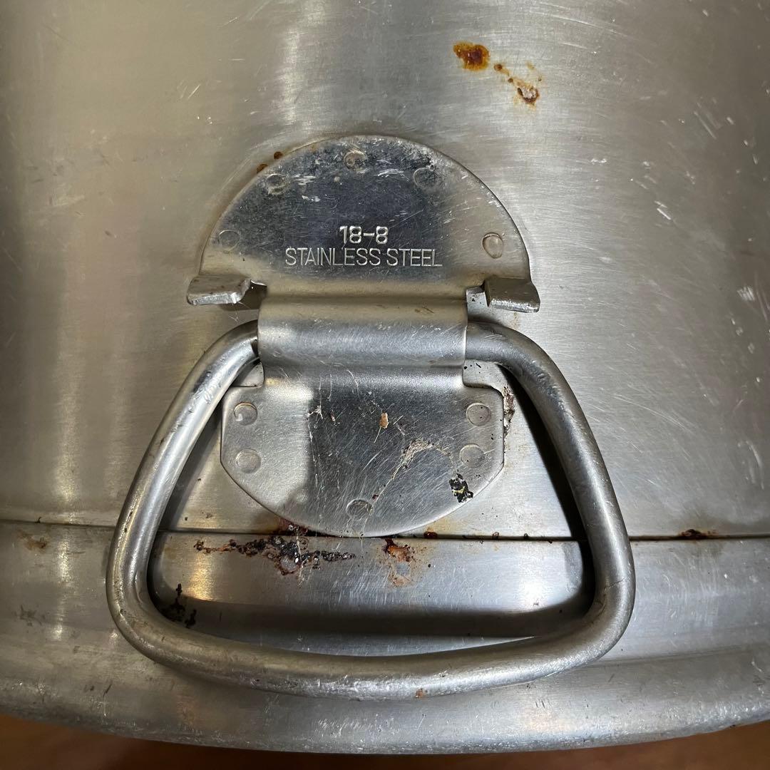 【アンティーク】昭和レトロ ステンレス ミルクタンク 牛乳缶 ジャンクガーデン