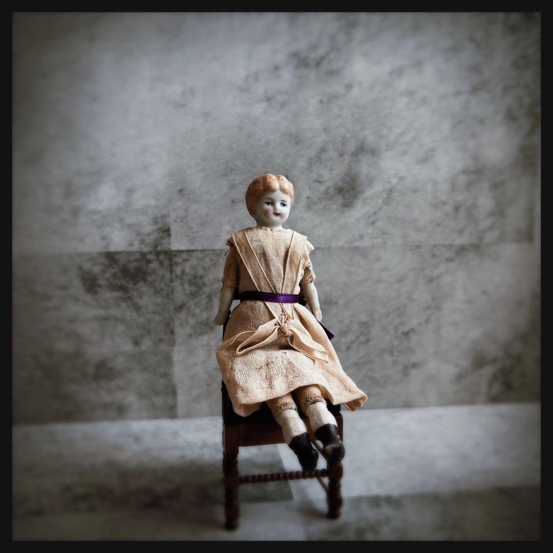 アンティーク 小さなブロンド　チャイナヘッドドール　 ビスクドール