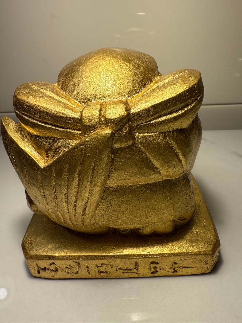 平櫛田中作　福徳恵比須座像　金箔ブロンズ像　田中名刻印