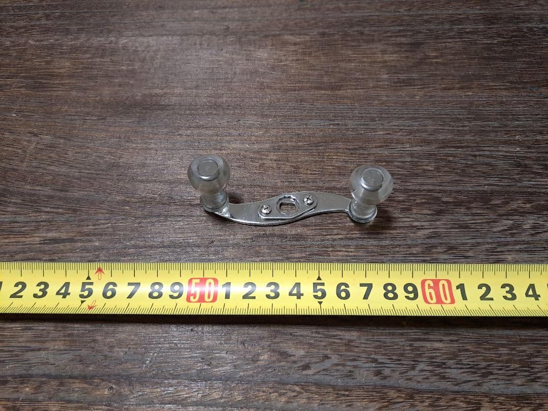 ザウルス　バルサ50　カスタム　S字パワーハンドル　シルバー × クリアノブ