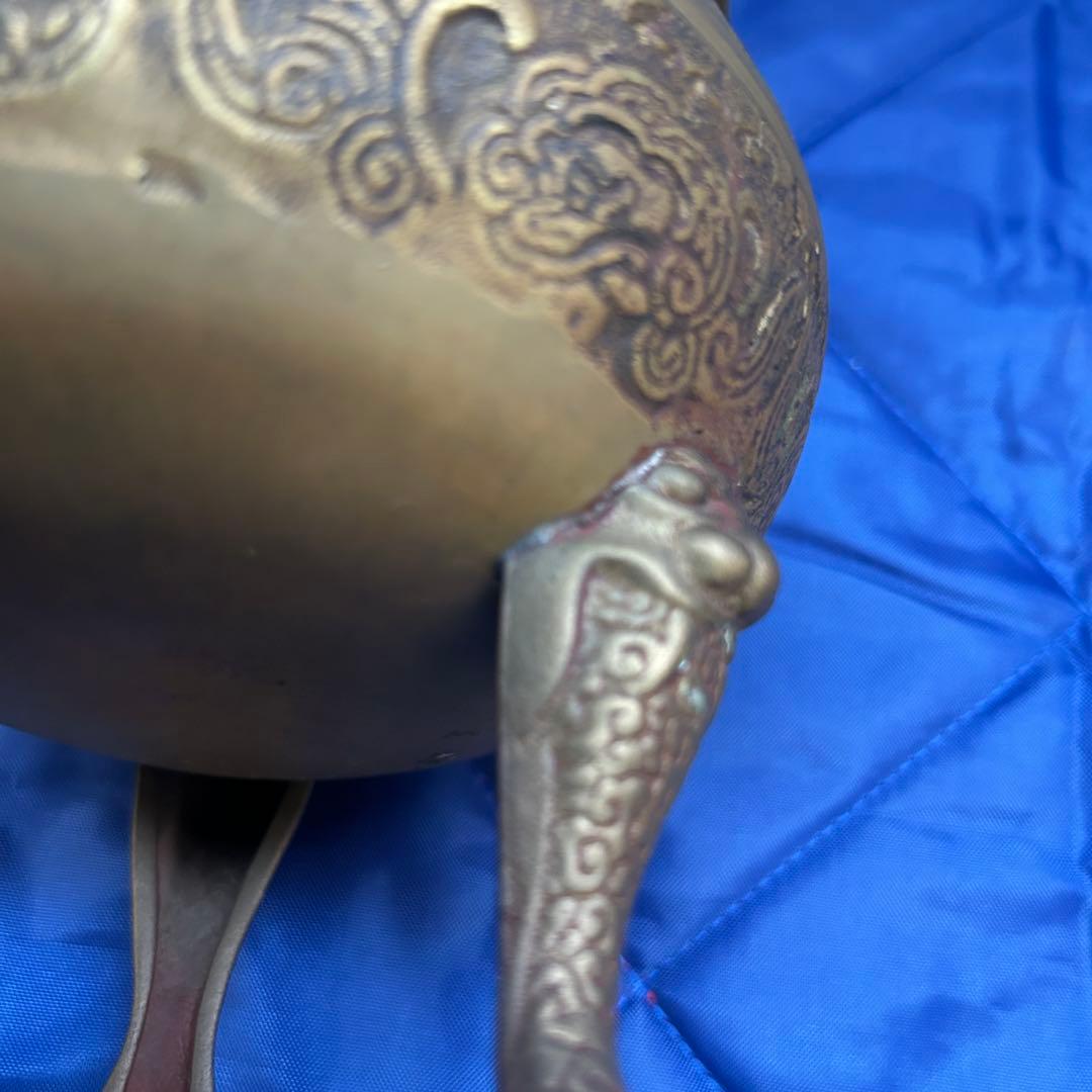 蔵出品③ 香炉 三つ足 龍 工芸品 龍鳳香炉 龍鳳 j128