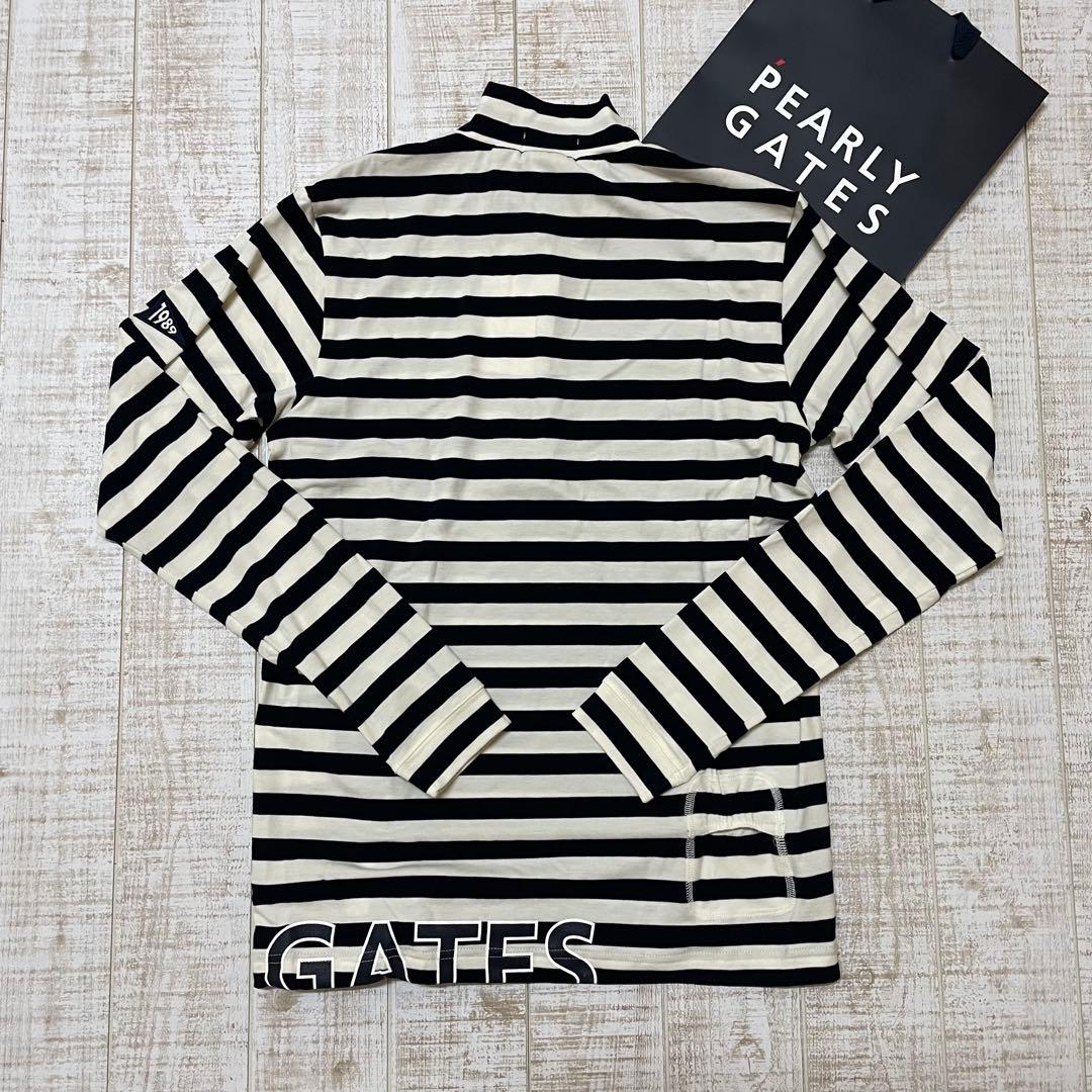 新品 パーリーゲイツ 長袖ハイネック ハーフジップ ボーダー Mサイズ（4）