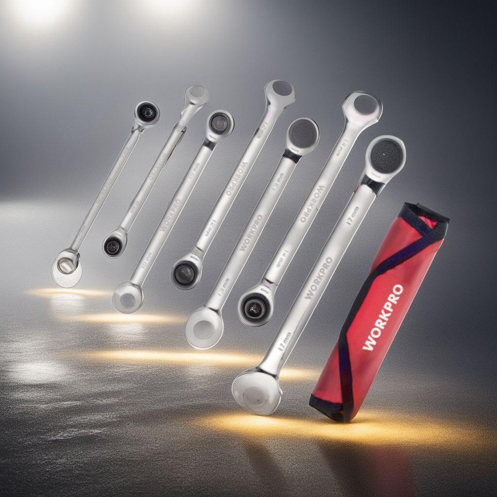 スパナ 7本組 コンビネーションレンチセット ラチェットレンチ 両用ヘッド