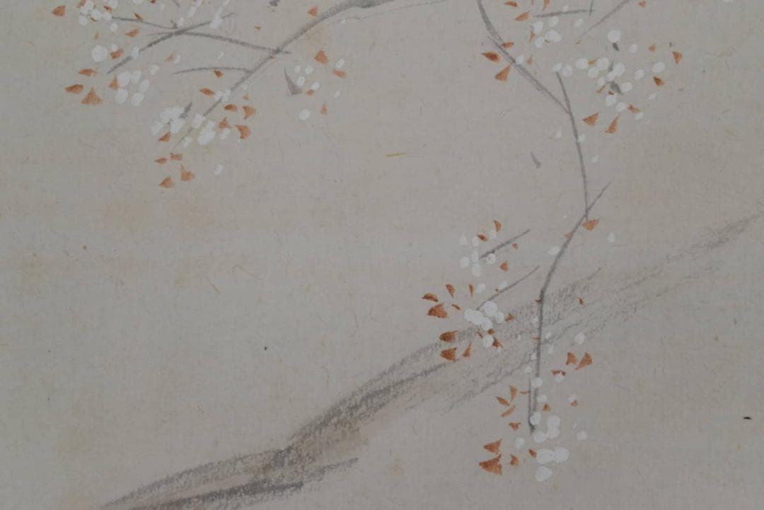 【真作】徳田隣斎/嵐峡春趣/春景筏下り図/山水図/掛軸/名家伝来/AA-895